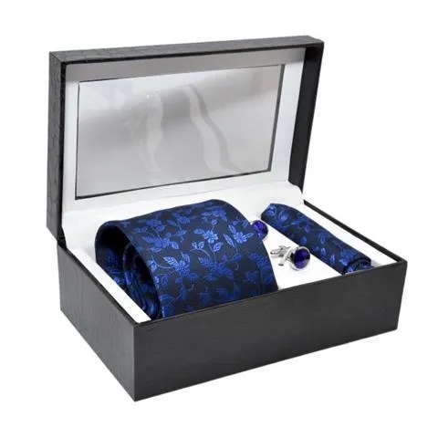 AAMBER PREMIUM NECK TIE, POCKET SQUARE & CUFFLINKS COMBO GIFT SET