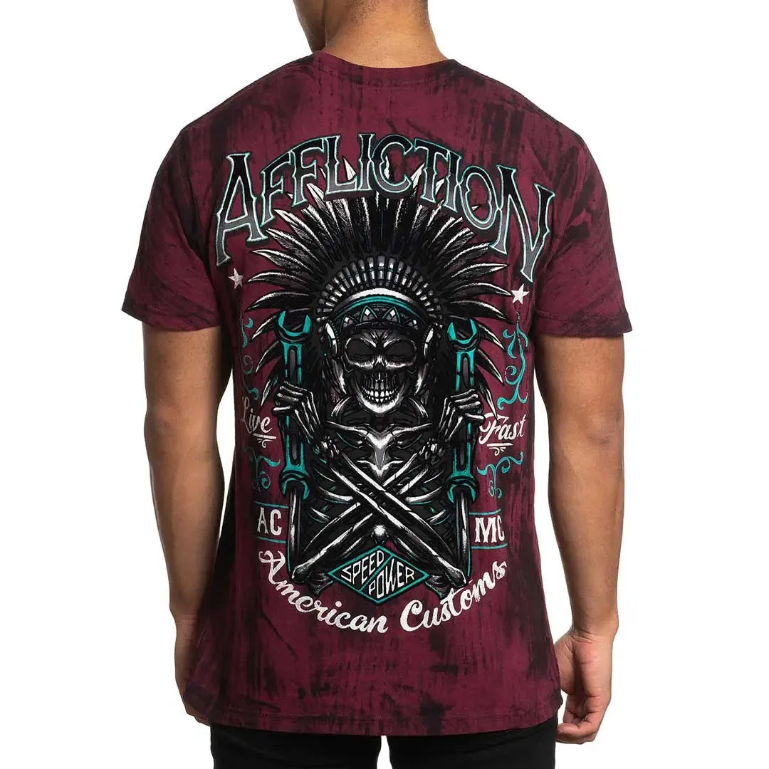 Affliction Men's AC Native Wrench Short Sleeve Shirt