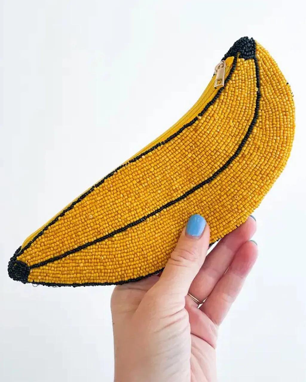 Beaded Banana Pouch