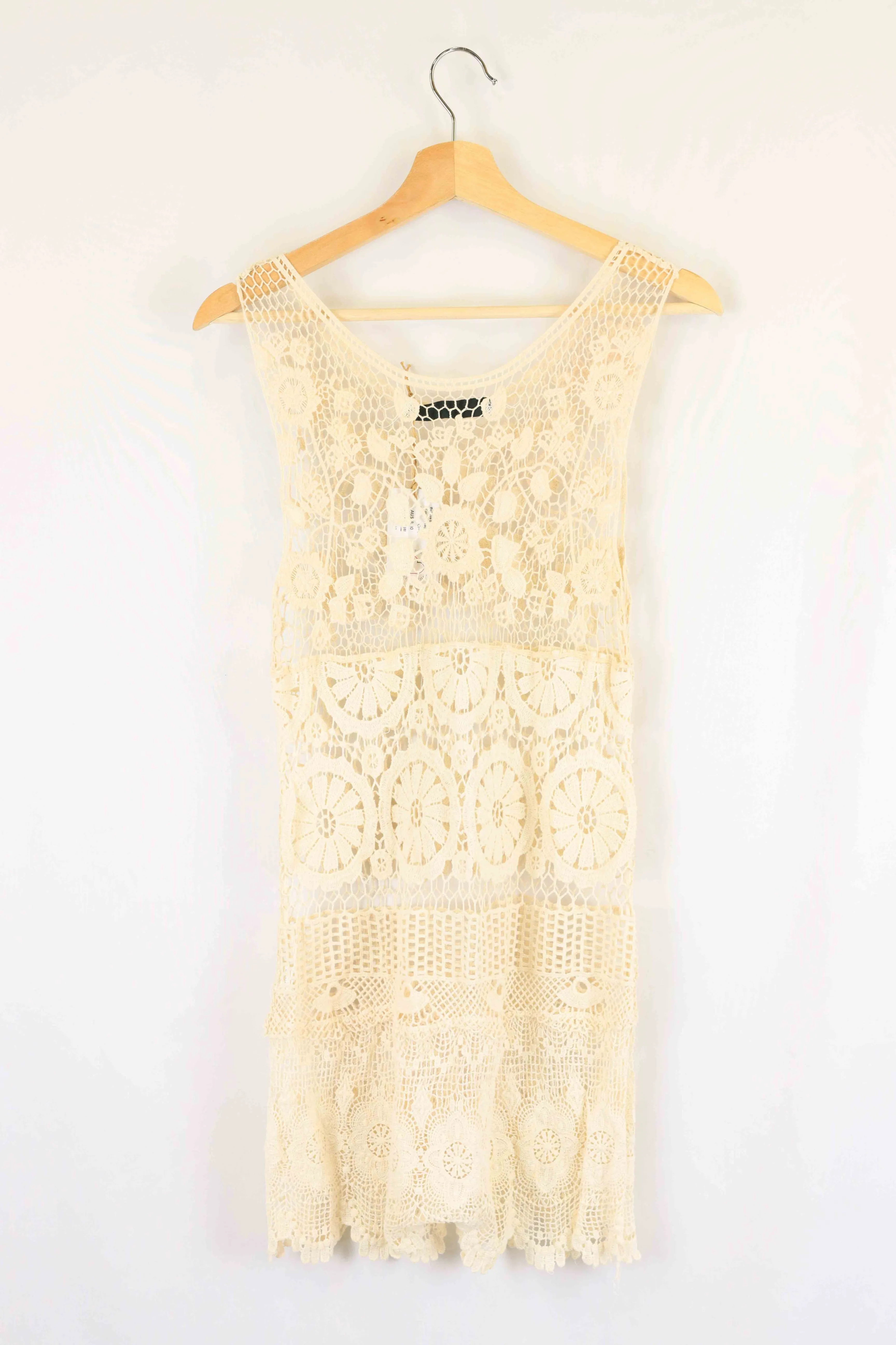 Believe E Cream Crochet Top S