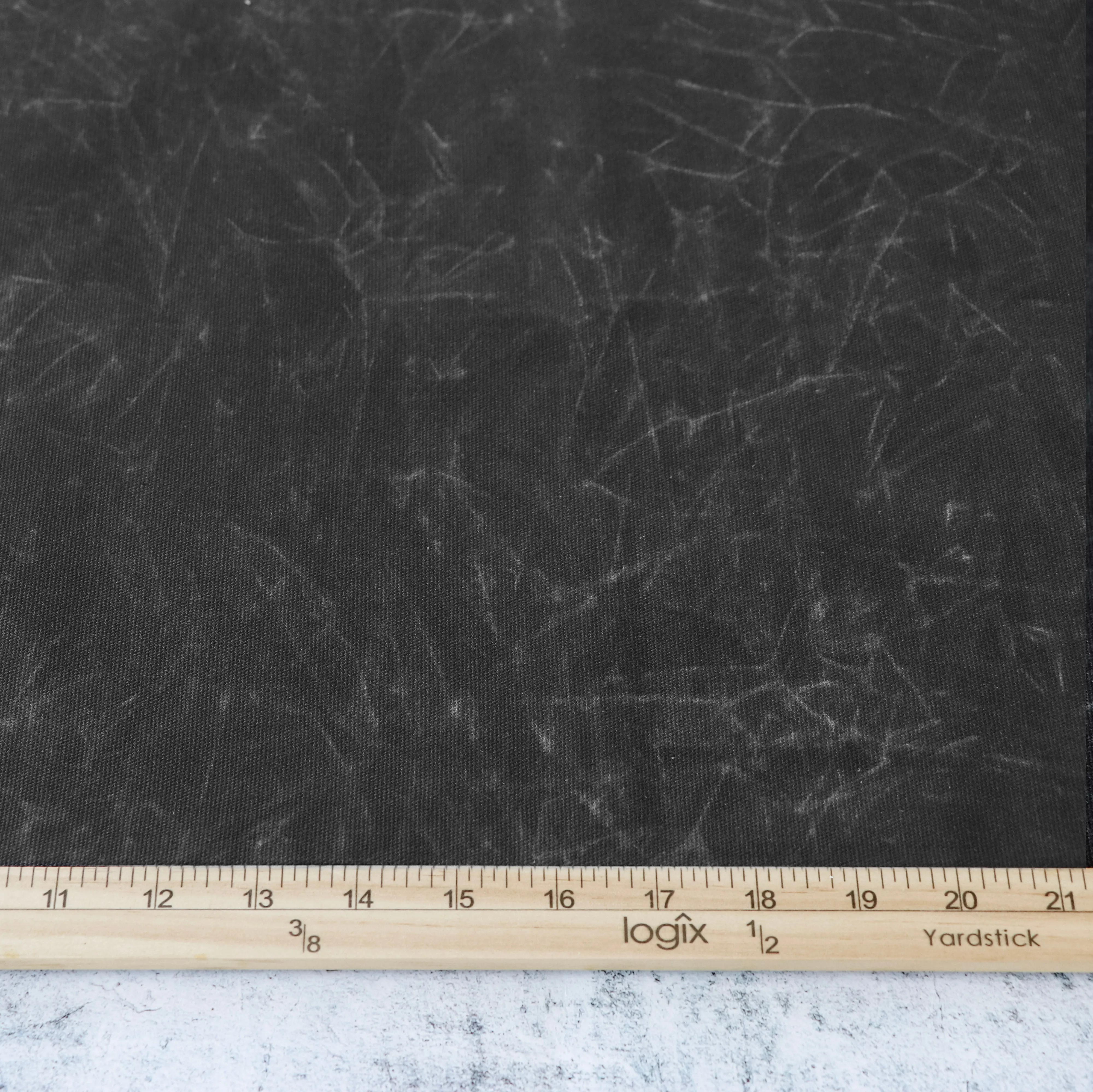 Black Faux Waxed Duck Canvas 1 Yard Cut