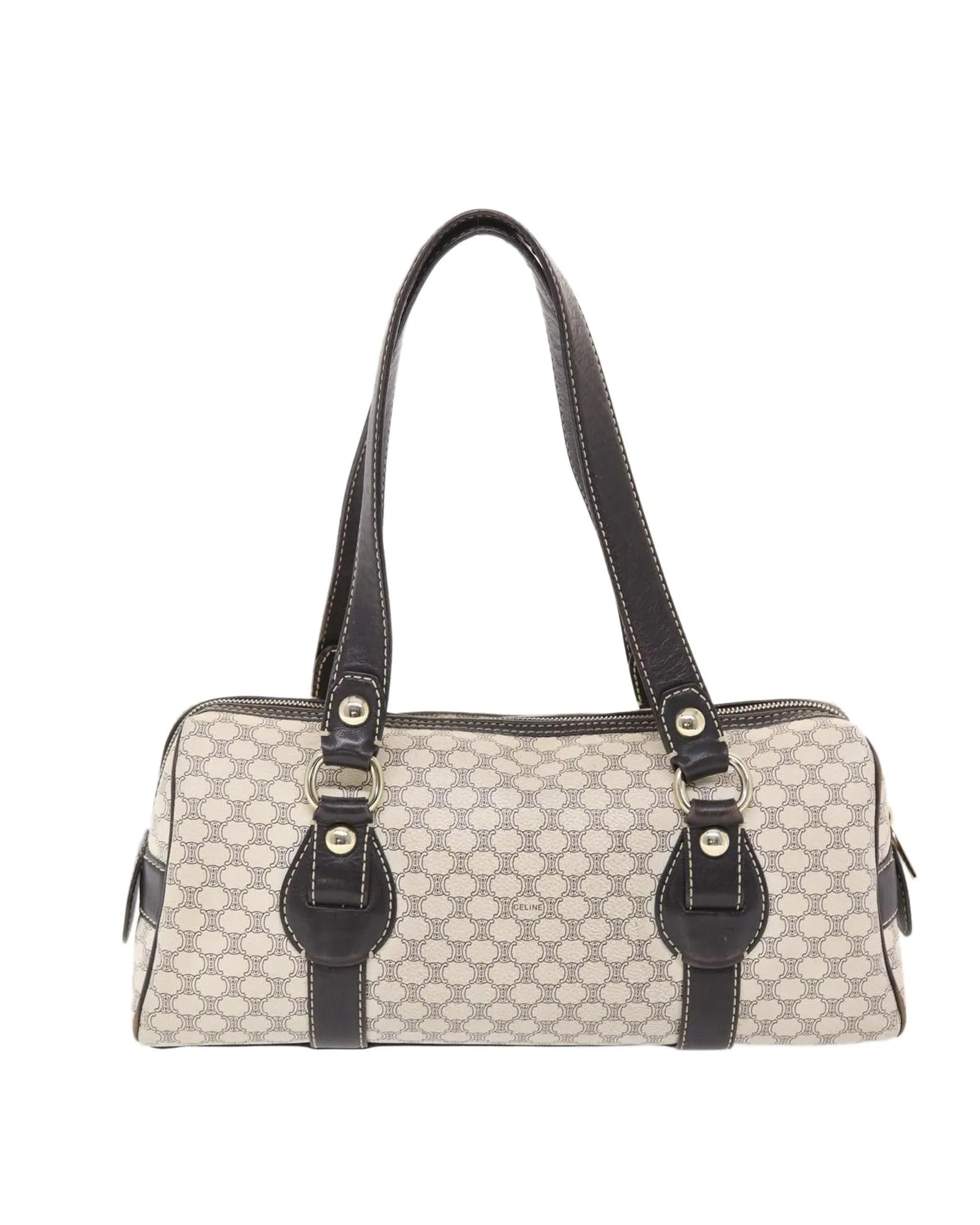 Cream Macadam Canvas Shoulder Bag