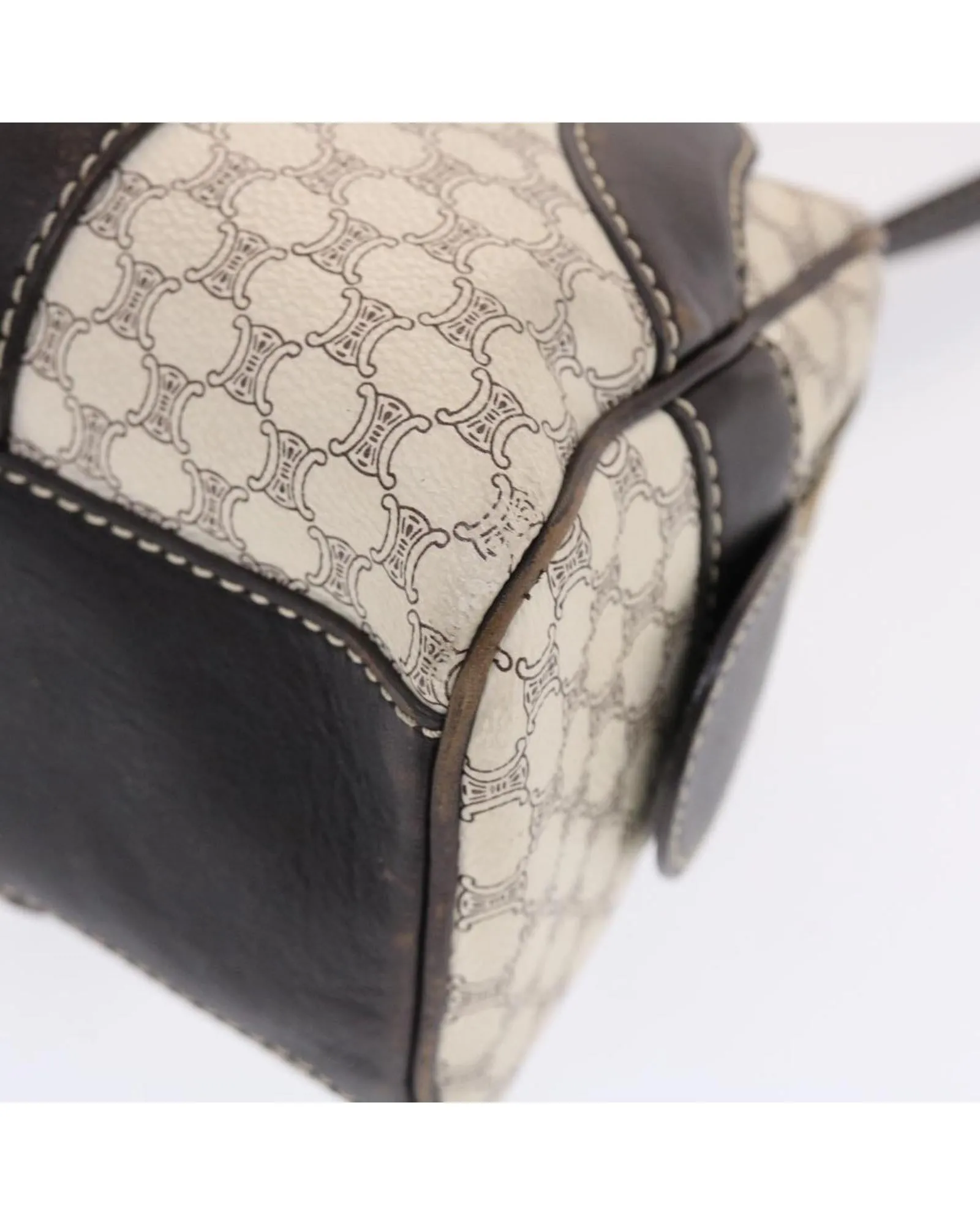 Cream Macadam Canvas Shoulder Bag