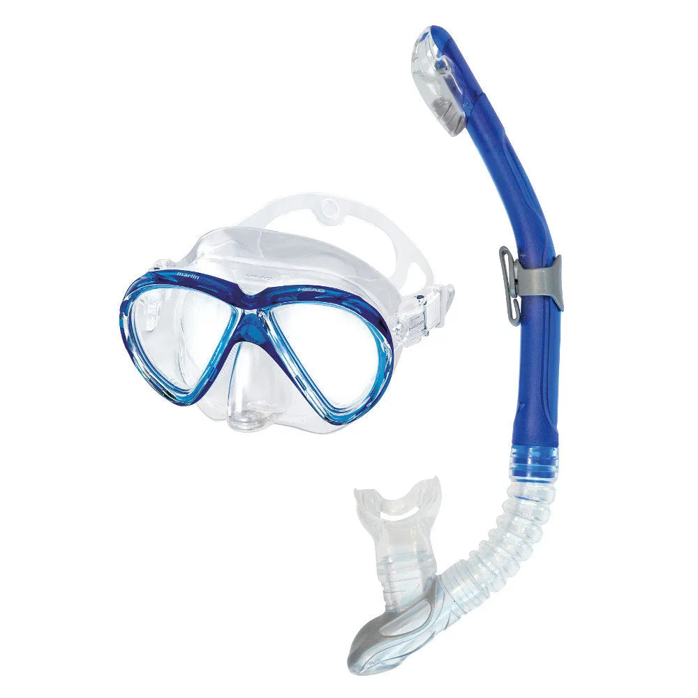 Head Adult Marlin Purge Mask and Dry Snorkel Combo Set