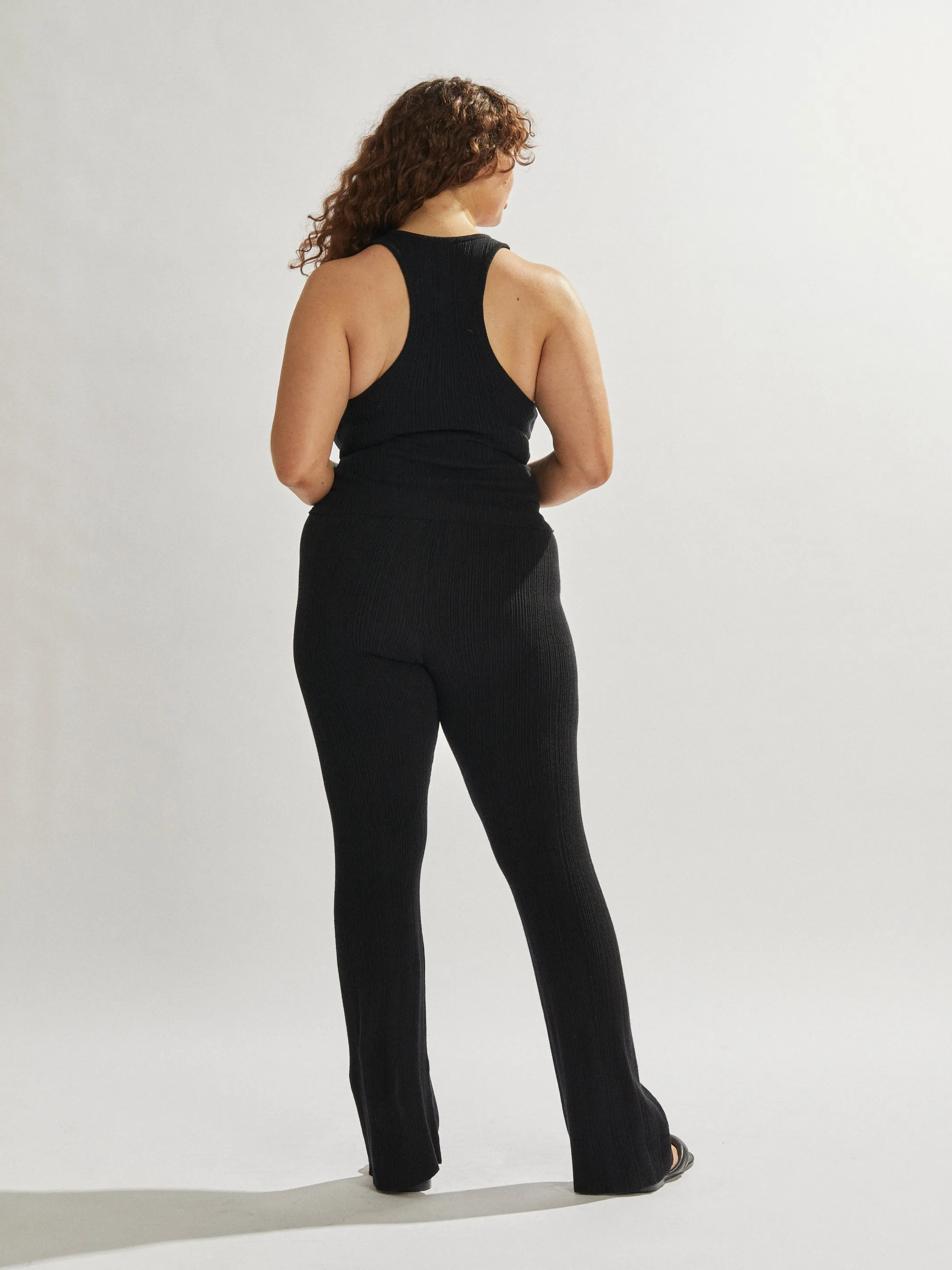 Henley Singlet Black