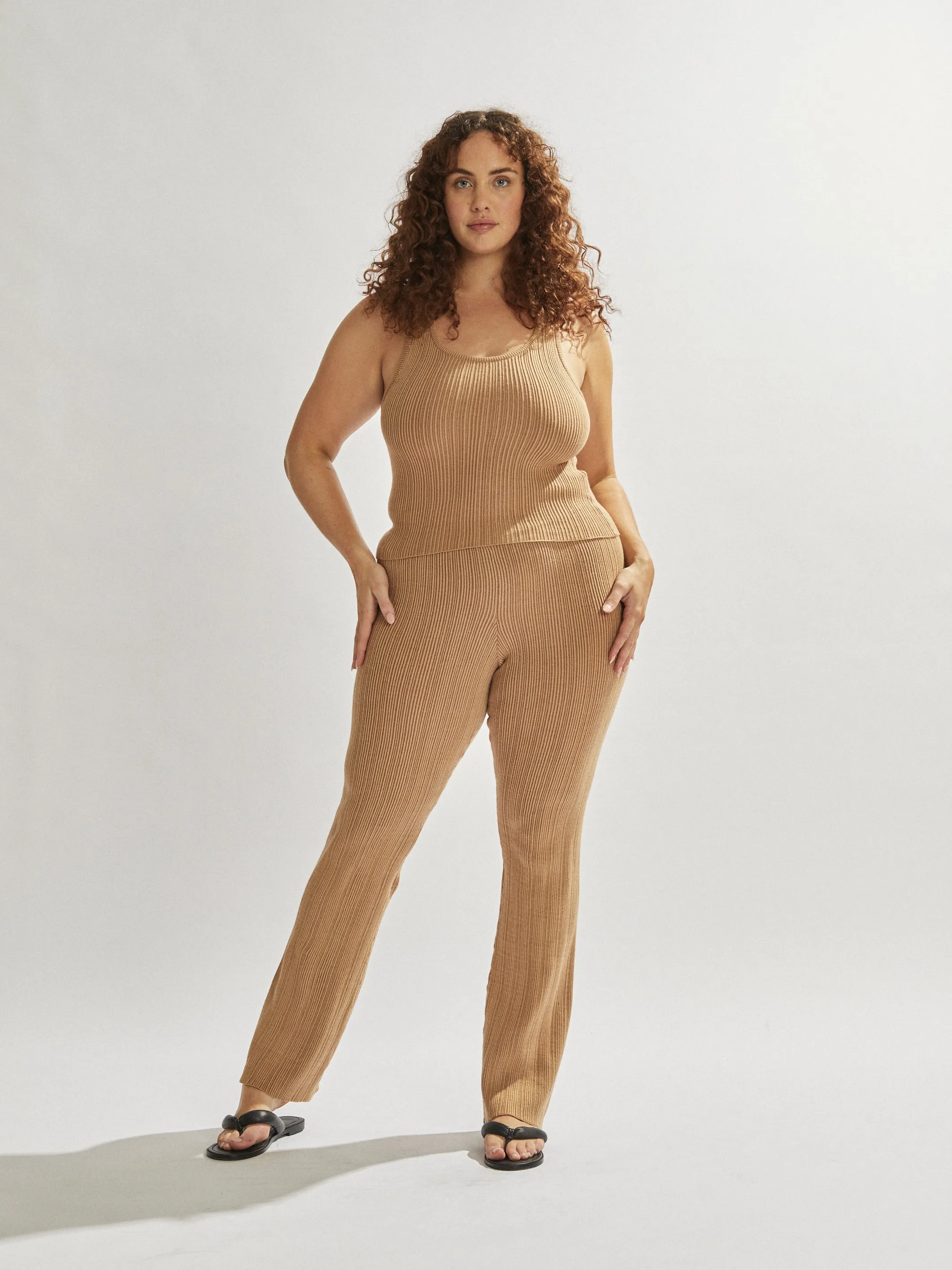 Henley Singlet Tan