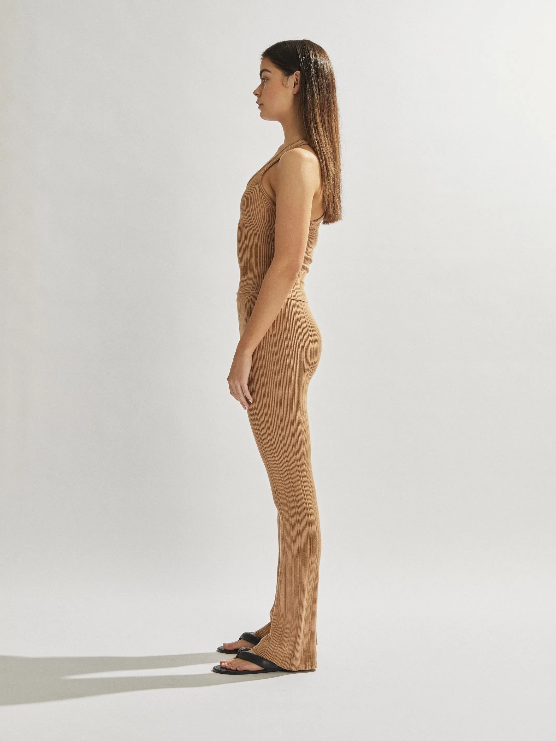 Henley Singlet Tan
