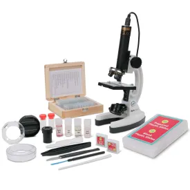 IQCREW by Amscope Kid's Premium 85  piece Microscope, Color Camera and Interactive Kid's Software Kit with Professional 25-Piece Prepared Slide Set