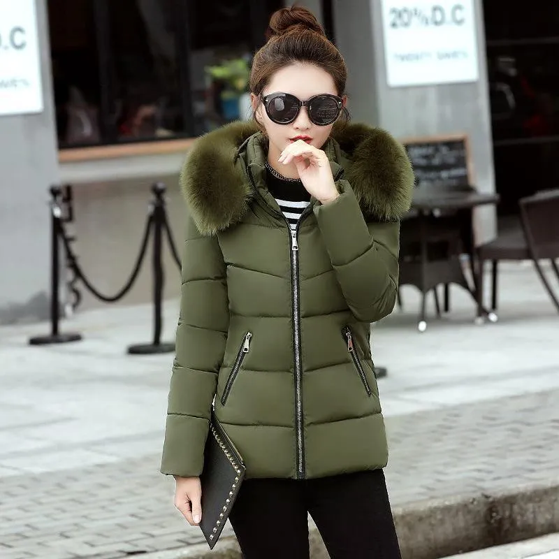 Korean Style Hooded Down Padded Jacket All-Match Small