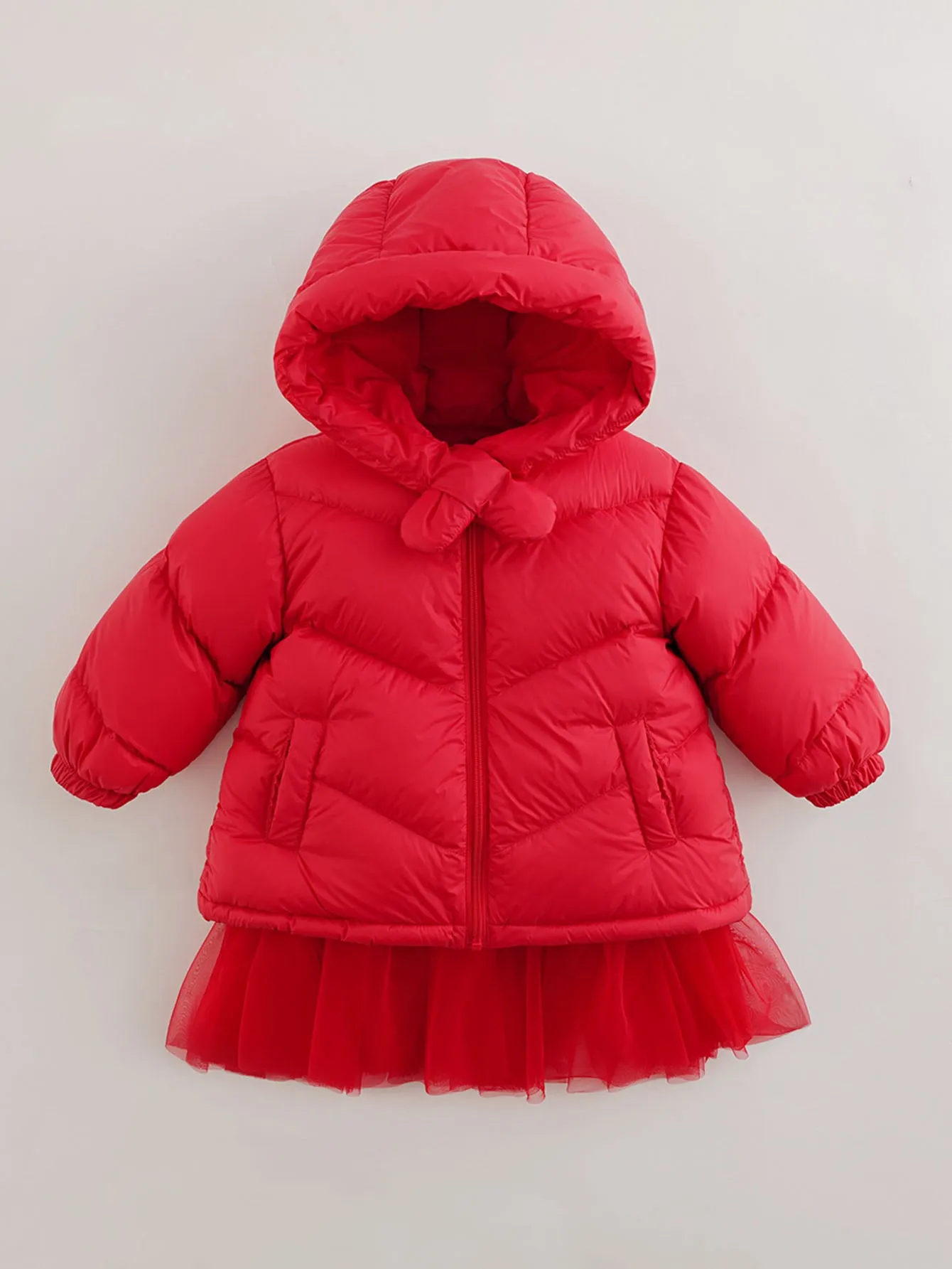 MARC & JANIE Girls Ultralight Hooded Down Parka 221069