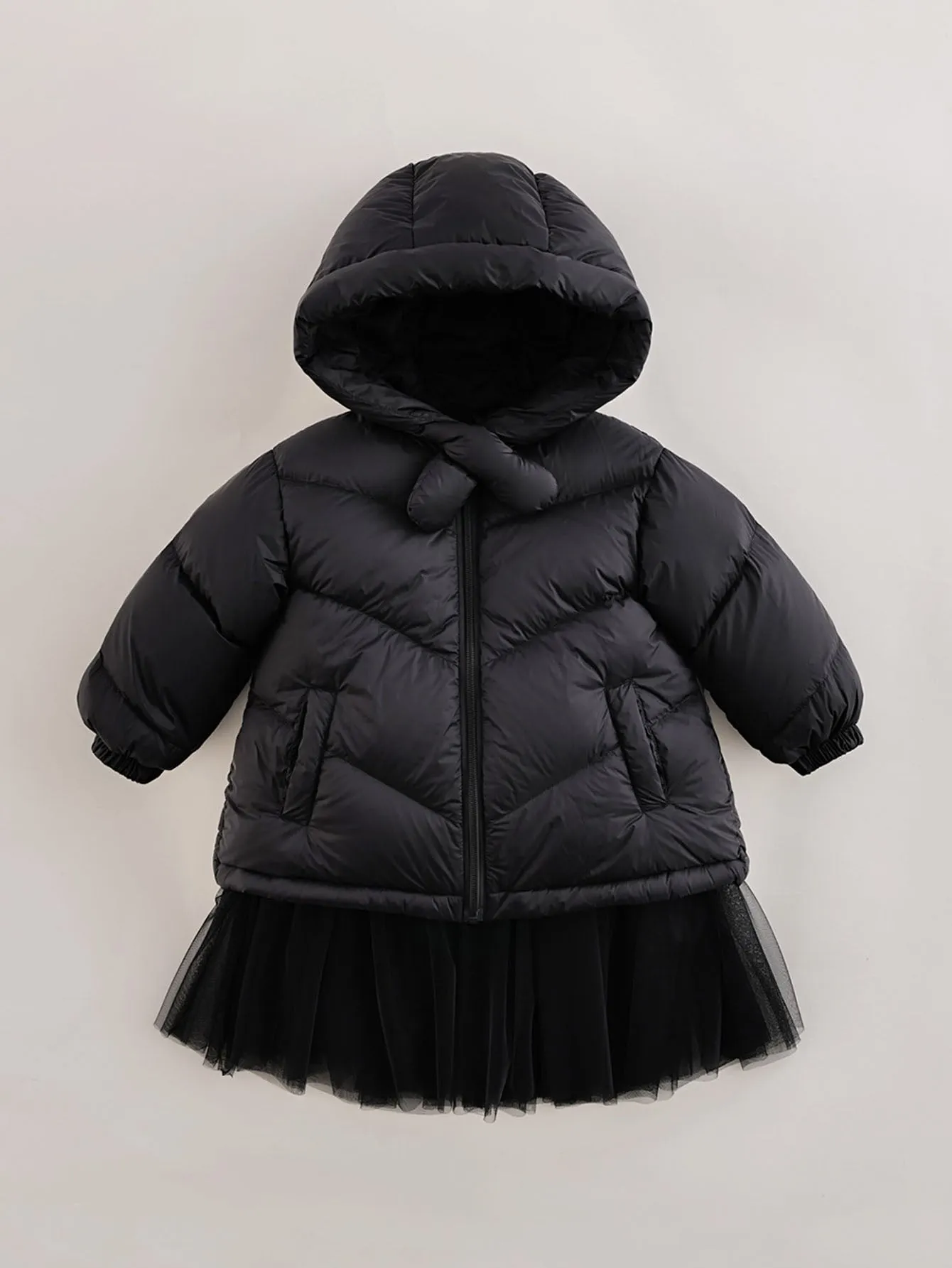MARC & JANIE Girls Ultralight Hooded Down Parka 221069
