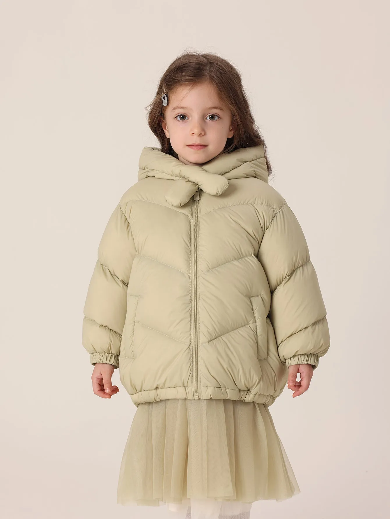 MARC & JANIE Girls Ultralight Hooded Down Parka 221069