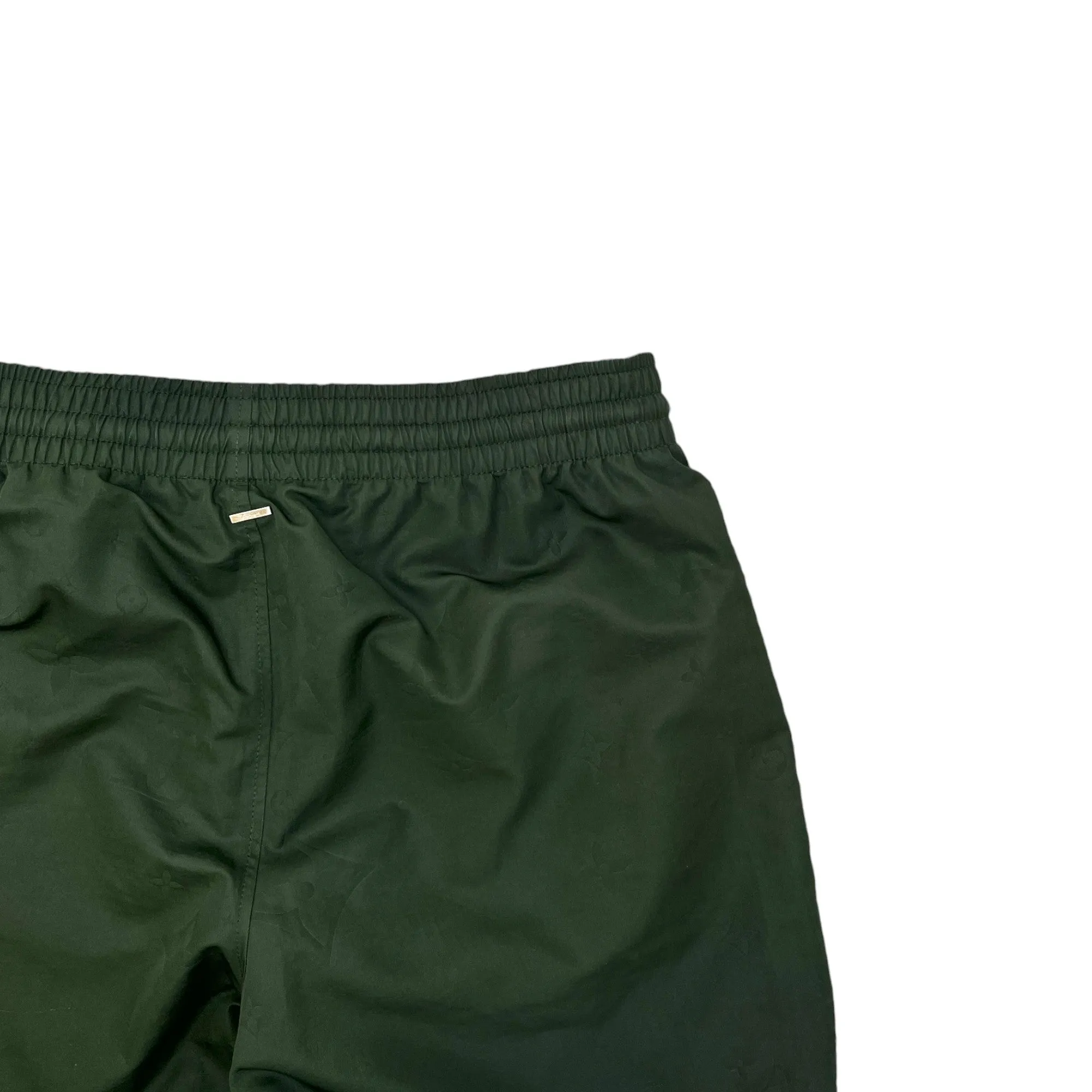 Men's Signature Monogram Swim Shorts Khaki Size S