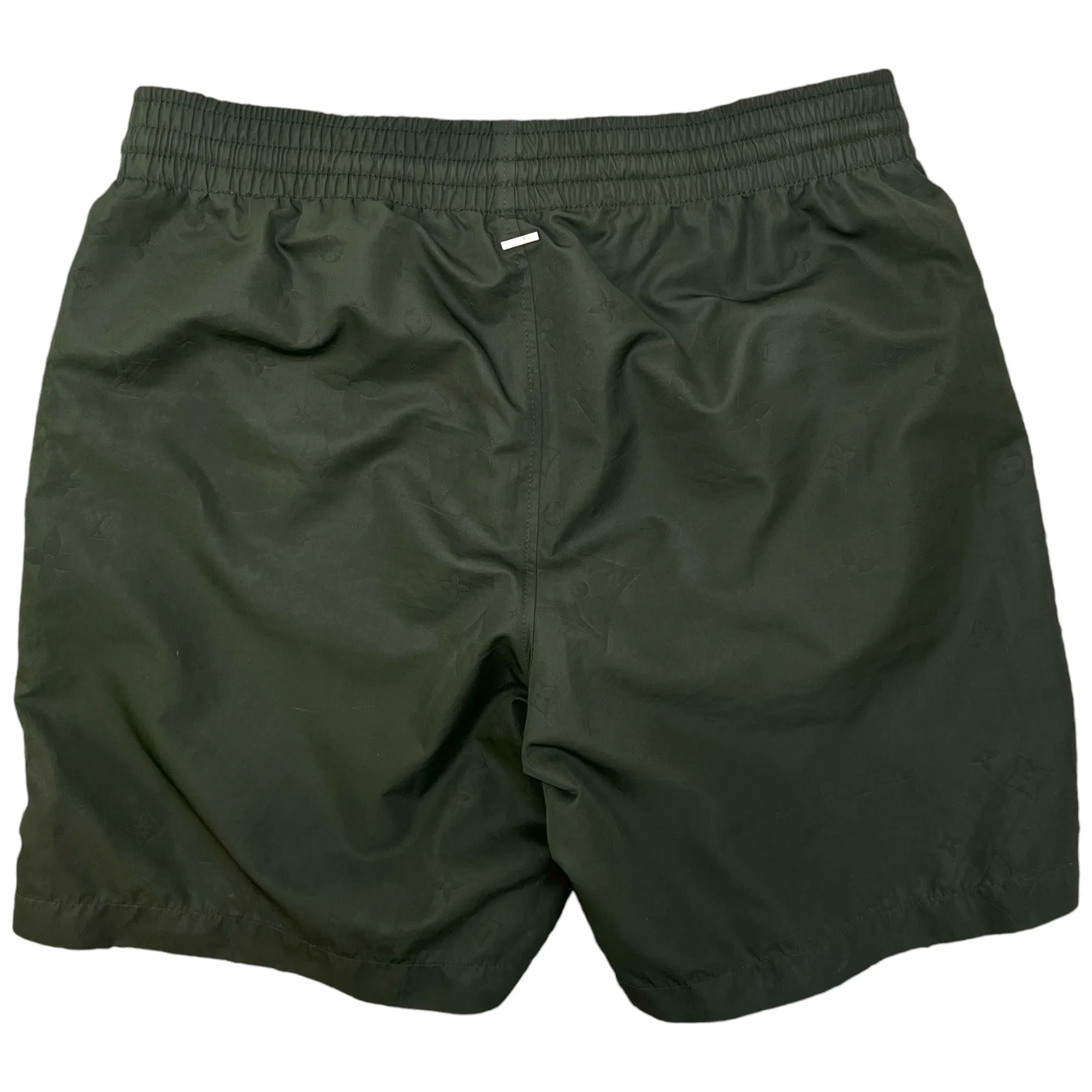 Men's Signature Monogram Swim Shorts Khaki Size S