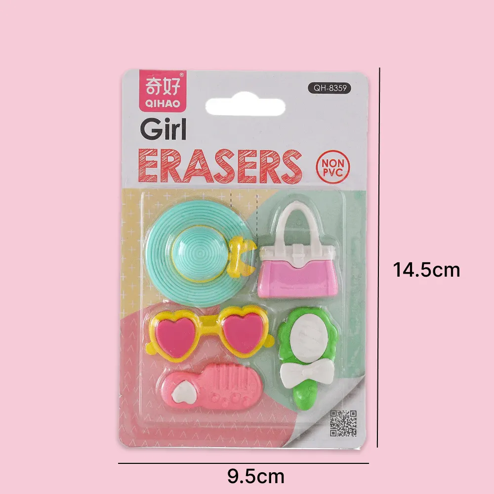 Premium eraser set girls eraser set.