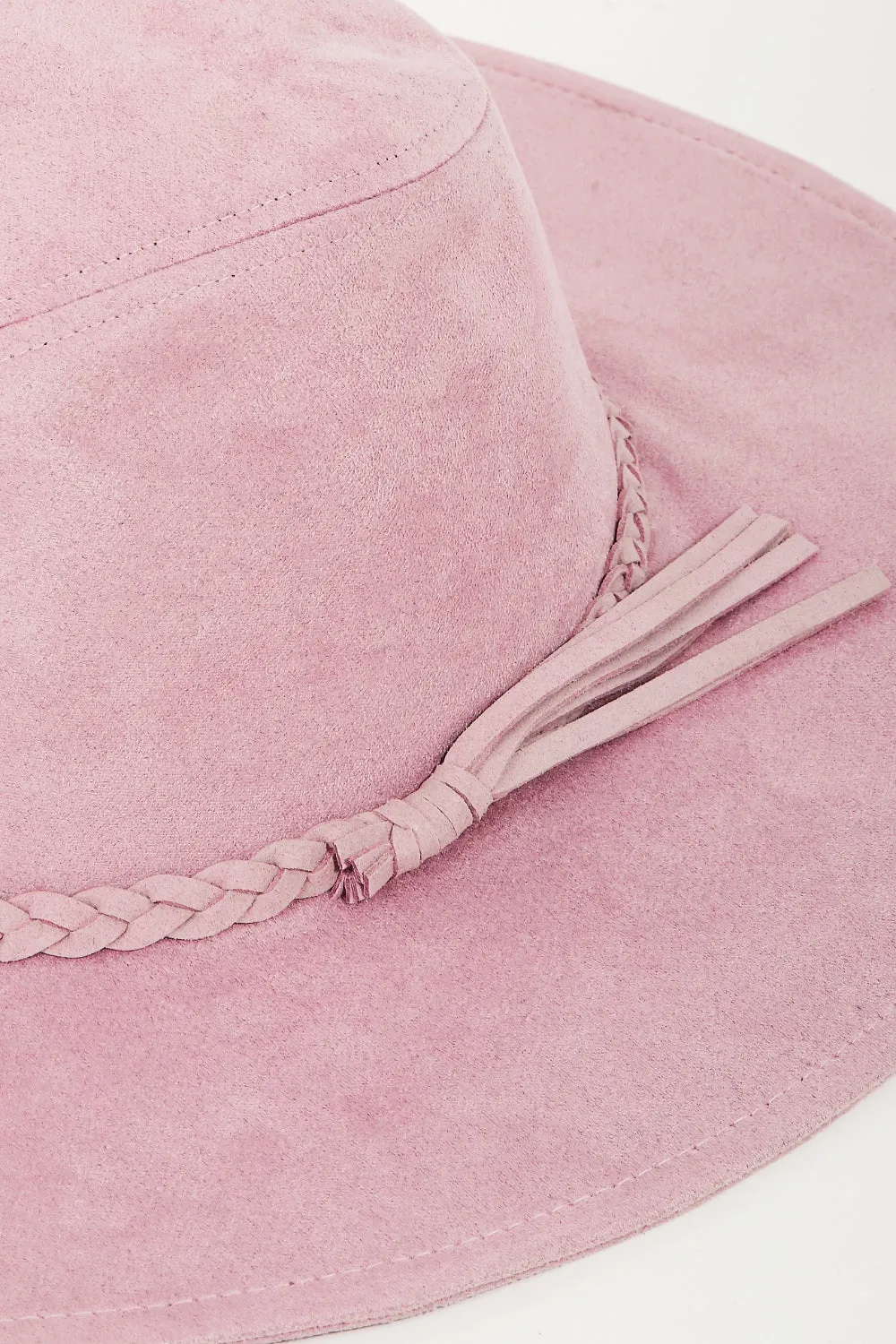TEEK - Mauve Fame Braided Faux Suede Hat