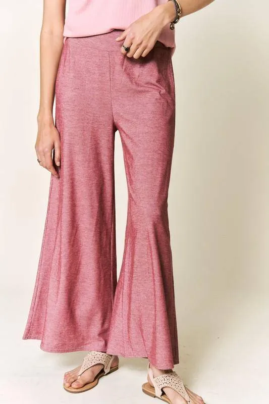 Wide Waistband Wide Leg Pants
